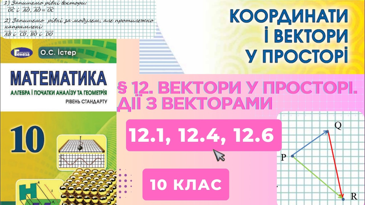 ГДЗ. Розв'язок завдань 12.1, 12.4, 12.6 з геометрії. Підручник Істер. Математика 10 клас