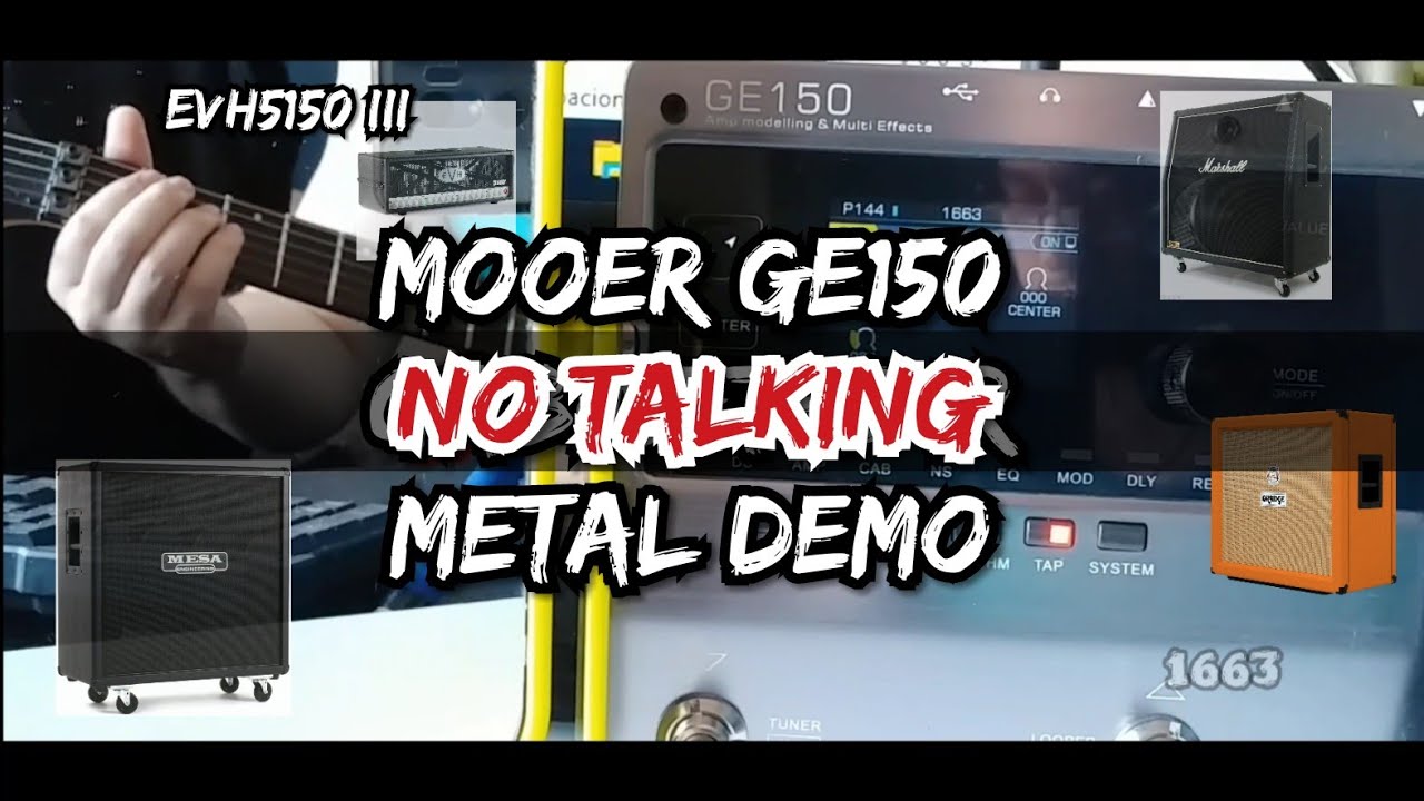Demo Cab IR Comparison Mooer GE 150 / No Talking / Metal Riff