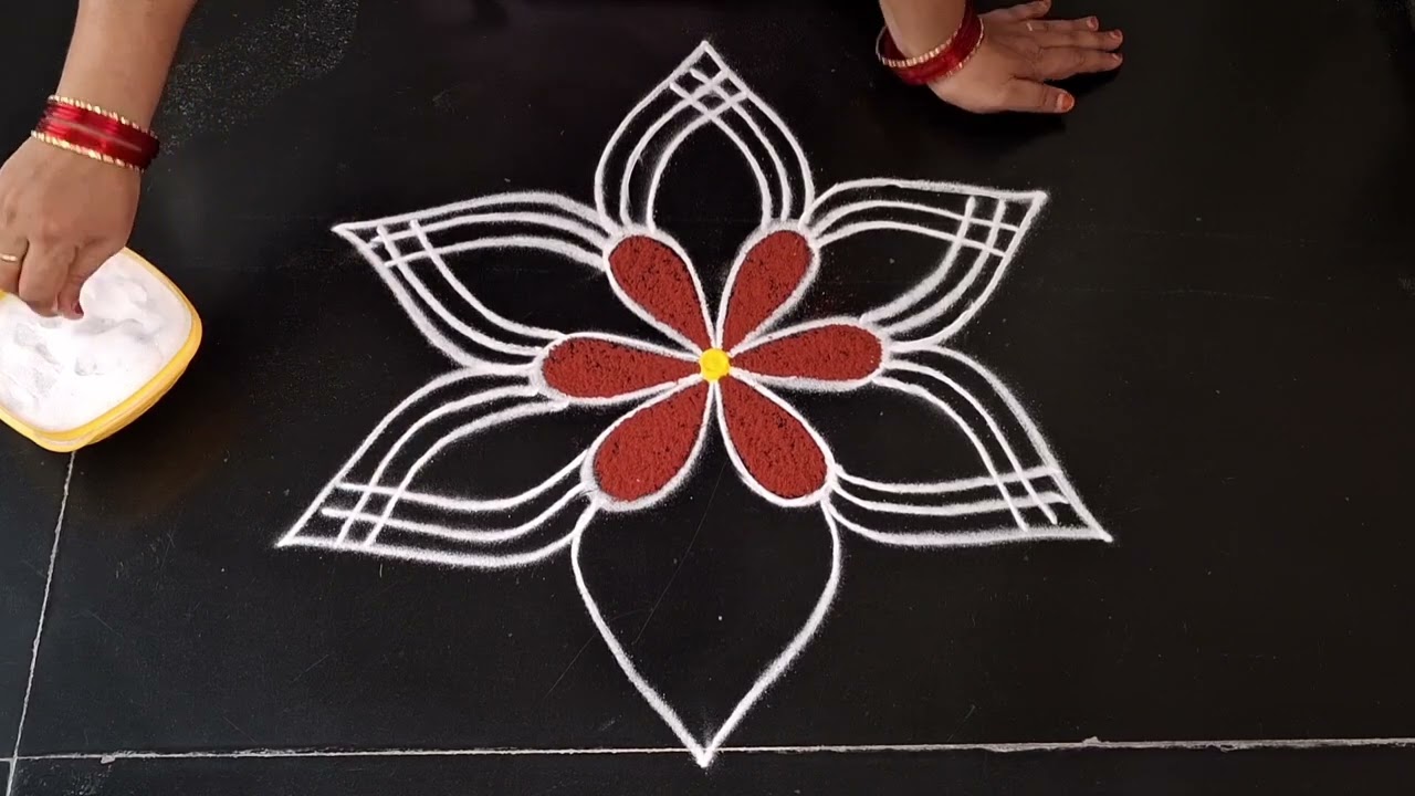 Friday special rangoli design 