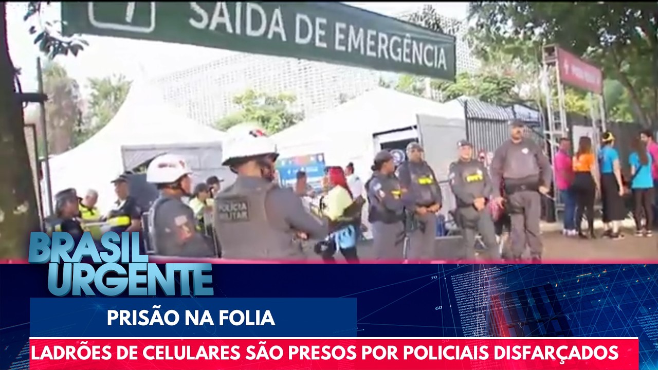 Policiais fantasiados prendem ladr&otilde;es de celulares no carnaval | Brasil Urgente