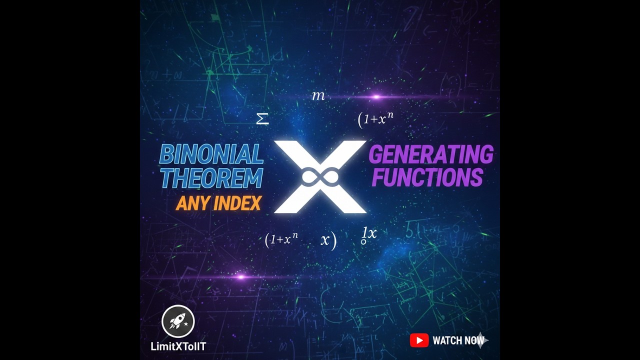 BINOMIAL THEOREM- Binomial theorem of any index and generating functions