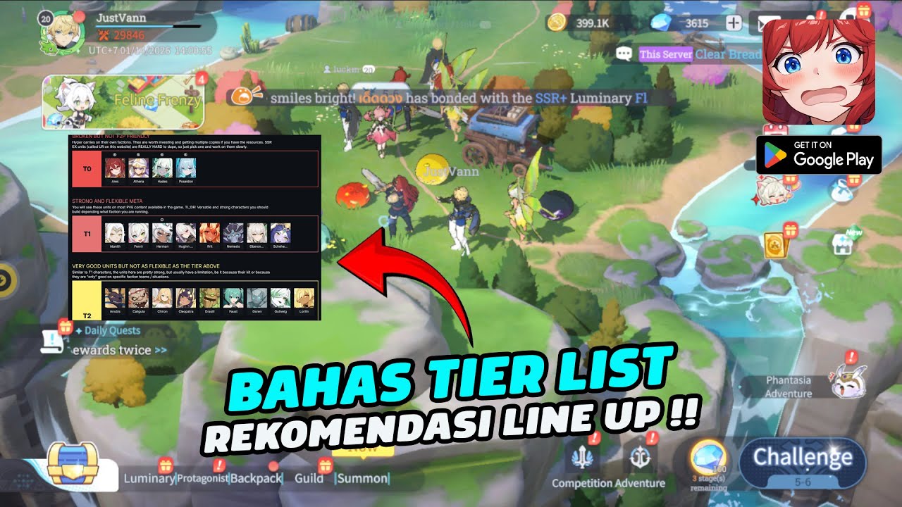 INI DIA REKOMENDASI LINE UP DAN TIER LIST !!! - Dragon Traveler
