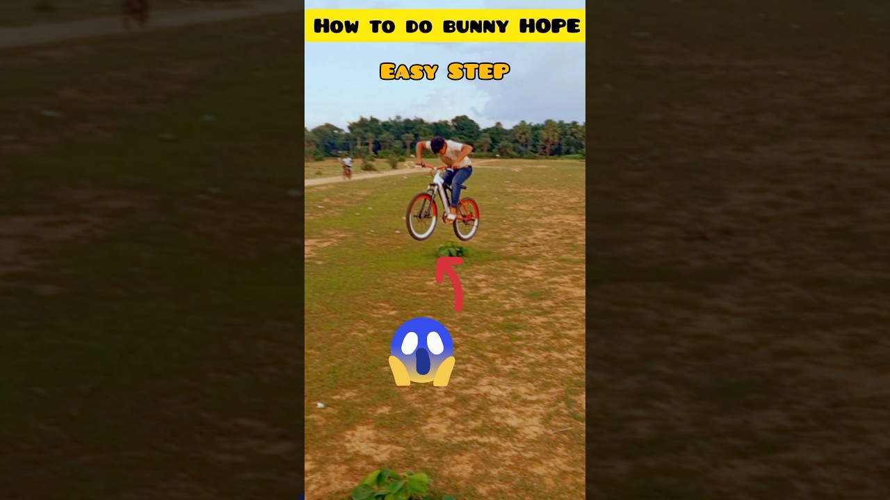 HOW to do BUNNY HOPE EASY 4 STEP 🥵 #cyclestunt #shorts #stunt #rider #mtbstunt #ytshorts #mtb #yt