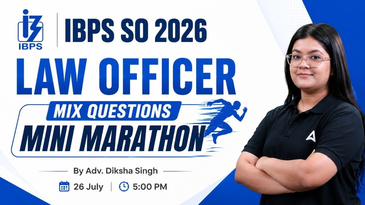 IBPS SO 2026 Law Officer Mix Questions | Mini Marathon | By Adv. Diksha Singh