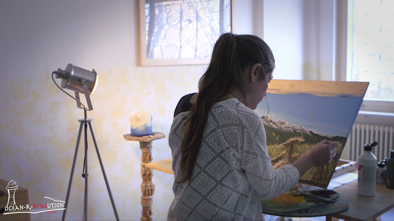 How to paint mountains with pigment, toggenburg, churfirsten, Gampl&uuml;t, Switzerland, Noemi Solombrino