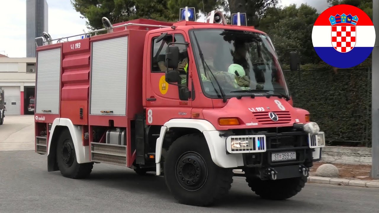 [MB Unimog U500] Vozilo za šumske požare 8 JVP Split | Forest firetruck Split fire dept. responding