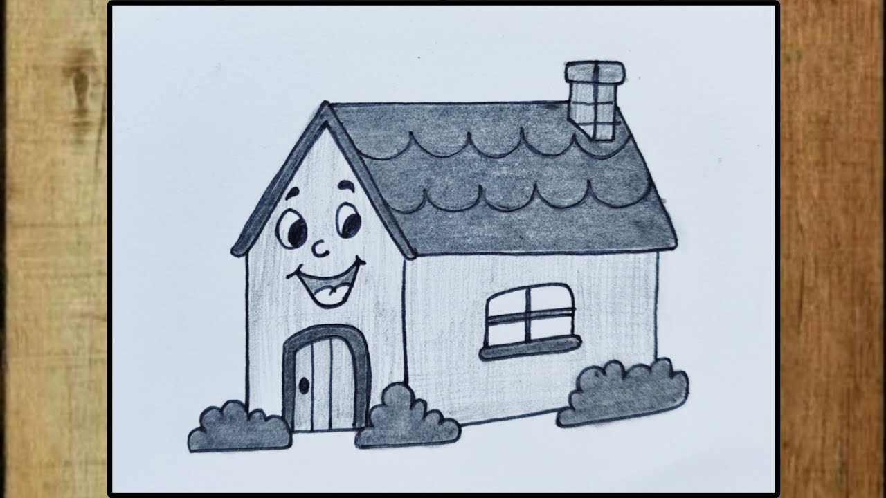 How to Draw a Cute House Easy for Kids #house #ghar #kidsart 
