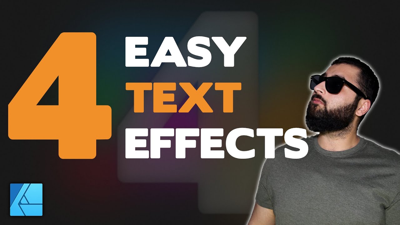 4 VERY EASY Text Effects You Can Make In Affinity Designer