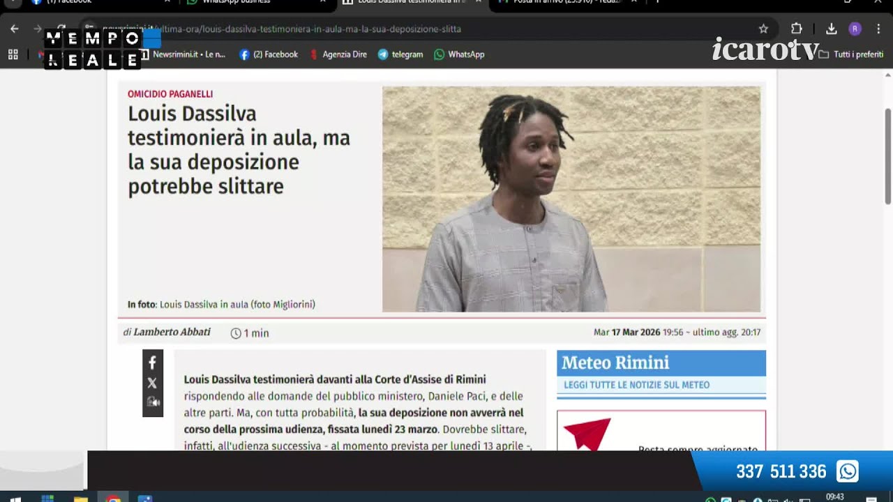 Tempo Reale mercoledì 18 marzo 2026