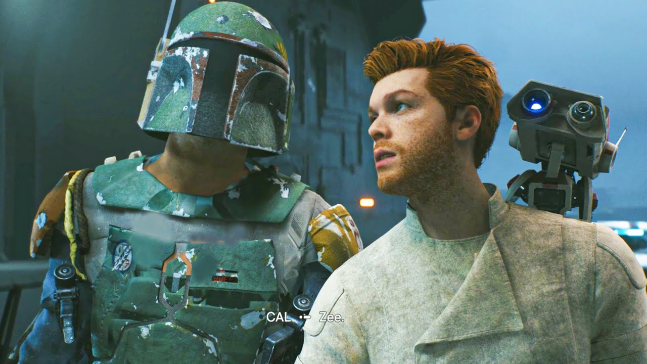 Boba Fett Saves Cal From Dagan Gera Scene - Star Wars Jedi Survivor 2023