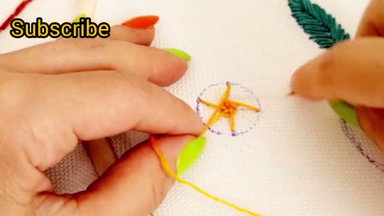 Embroidery on Plain Fabric&How to Embroider on Fabric | Beautiful and Easy Steps