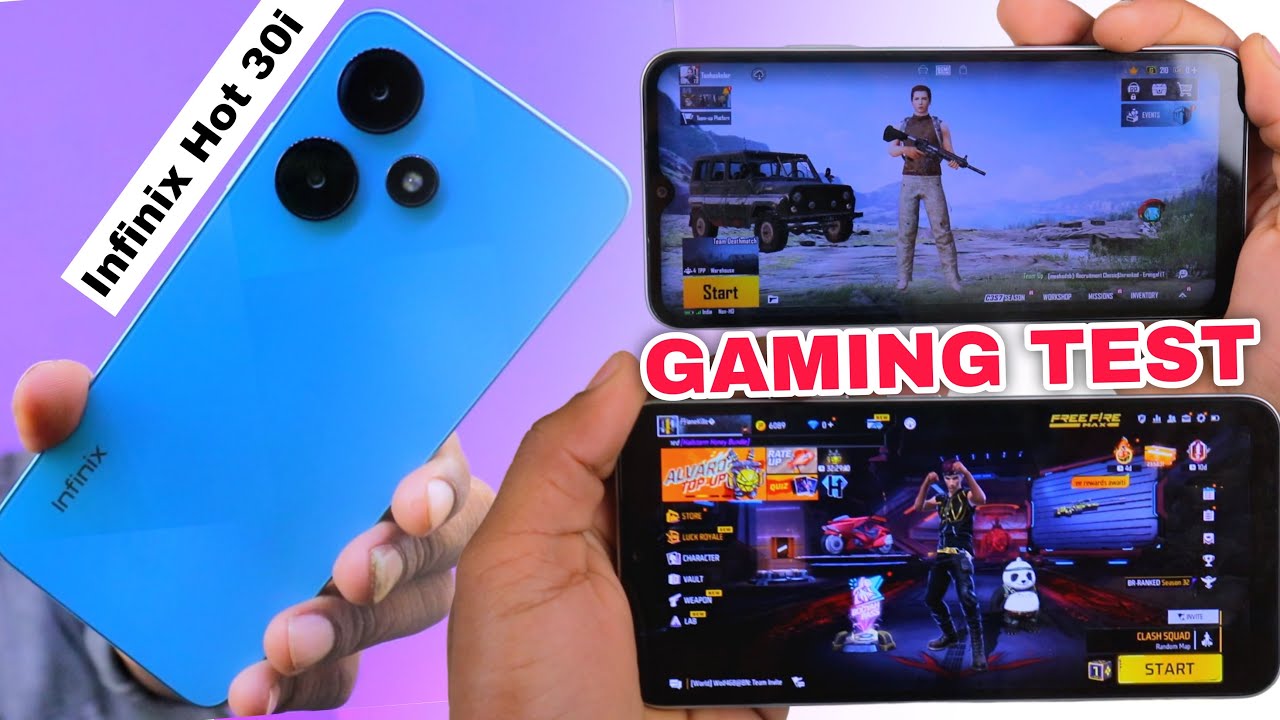 Infinix Hot 30i Gaming Test || infinix hot 30i pubg & Free Fire Gameplay, Heating Battery drain