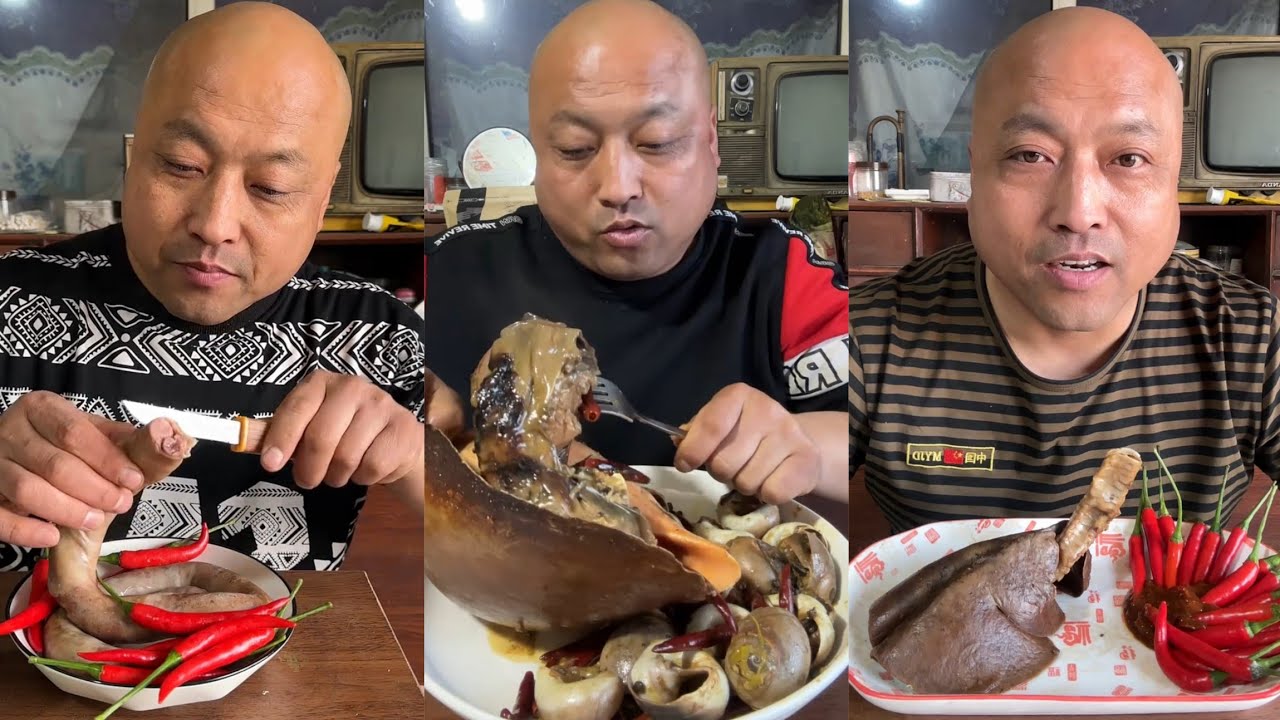 YUMMY/Challenge Eating Pork 🤤 Meat 🥓 Noodle 🍜😋, Friend Fish Chicken🍗#food #chilli #cookingpork#beef 