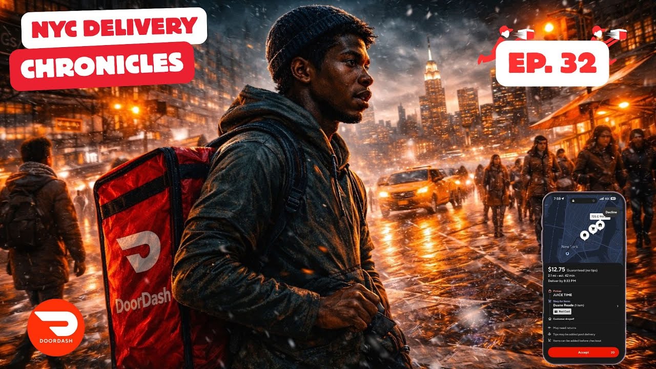 Быстрая смена в DoorDash в Нью-Йорке | Хроники доставки в Нью-Йорке - Эпизод тридцать второй