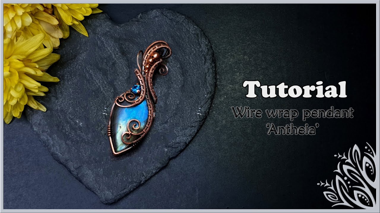 Wire weave pendant - 'Antheia' weaving & prong setting tutorial.