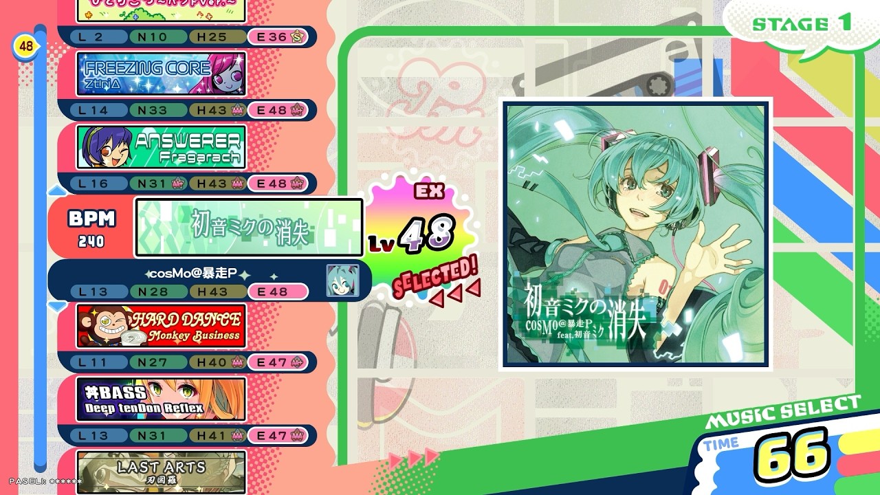 初音ミクの消失  EX48【ポップンミュージックHigh☆Cheers!!】