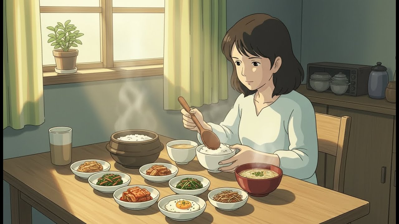 Korean Morning Routine & Healing Mukbang | Ghibli-Inspired ASMR