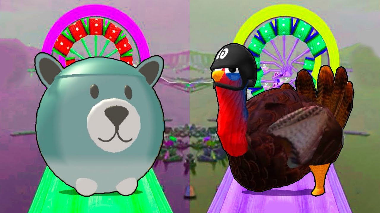 🦃New Turkey Ball vs 🐻Bear Ball: Who Will Win in 4 Levels? Going Ball vs Action Ball! Race-841