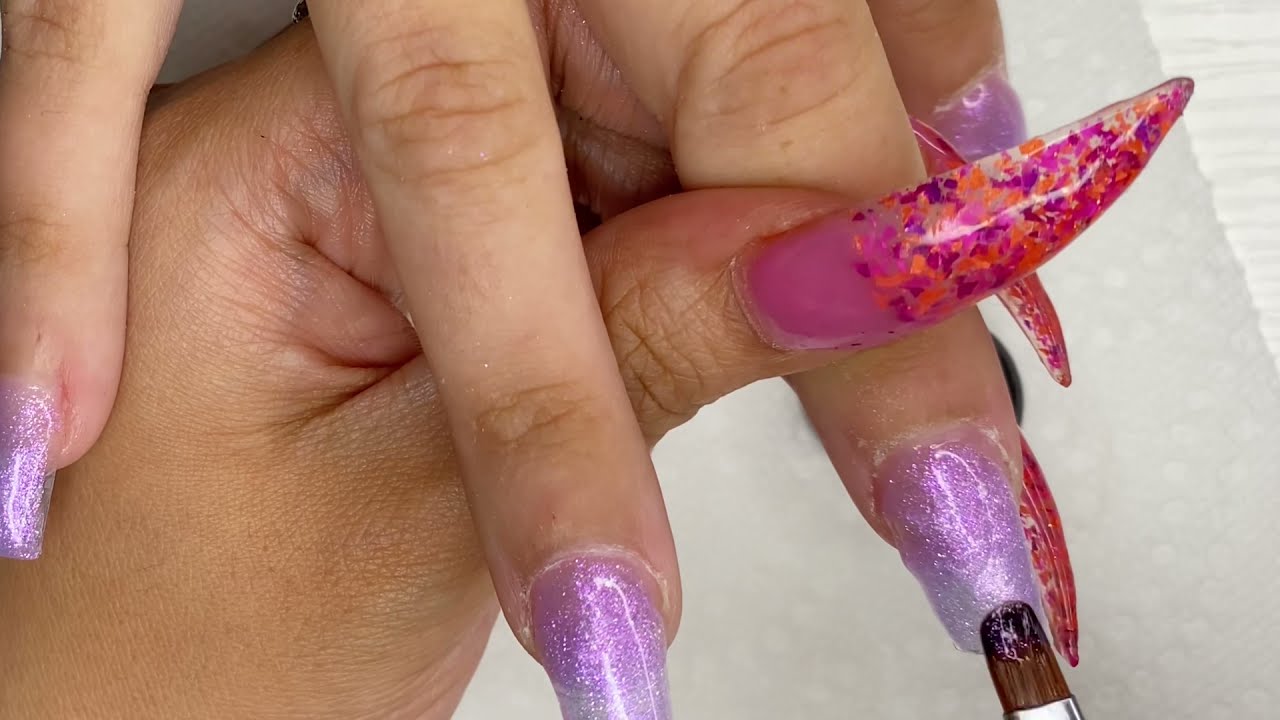 Tobeglam Polygel on my Client 2months old nails ! Tobeglam #polygel Polygel 💖