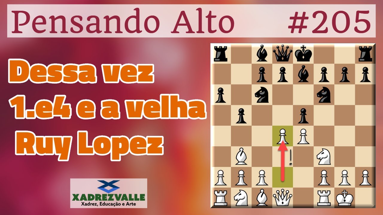 Dessa vez 1.e4 e a velha Ruy Lopez | [Xadrez] Pensando Alto #205