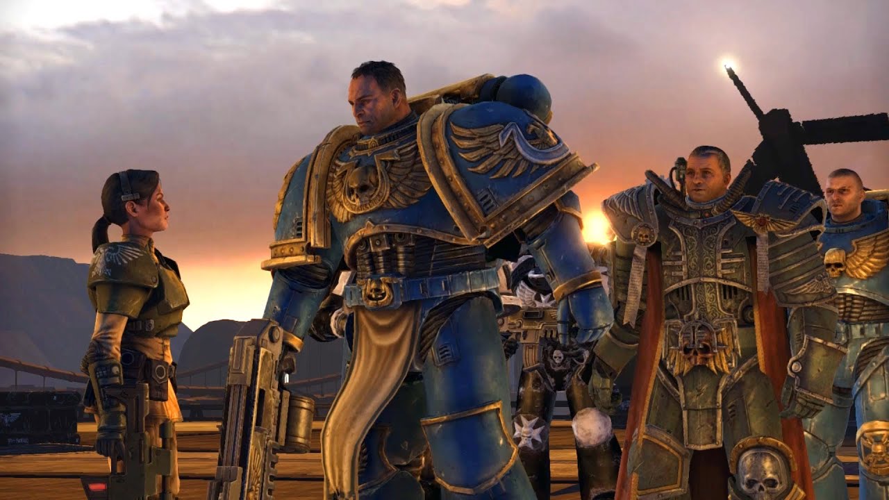 Инквизитор Тракс и Черные Храмовники арестовывают Тита за ересь (Warhammer 40k: Space Marine)
