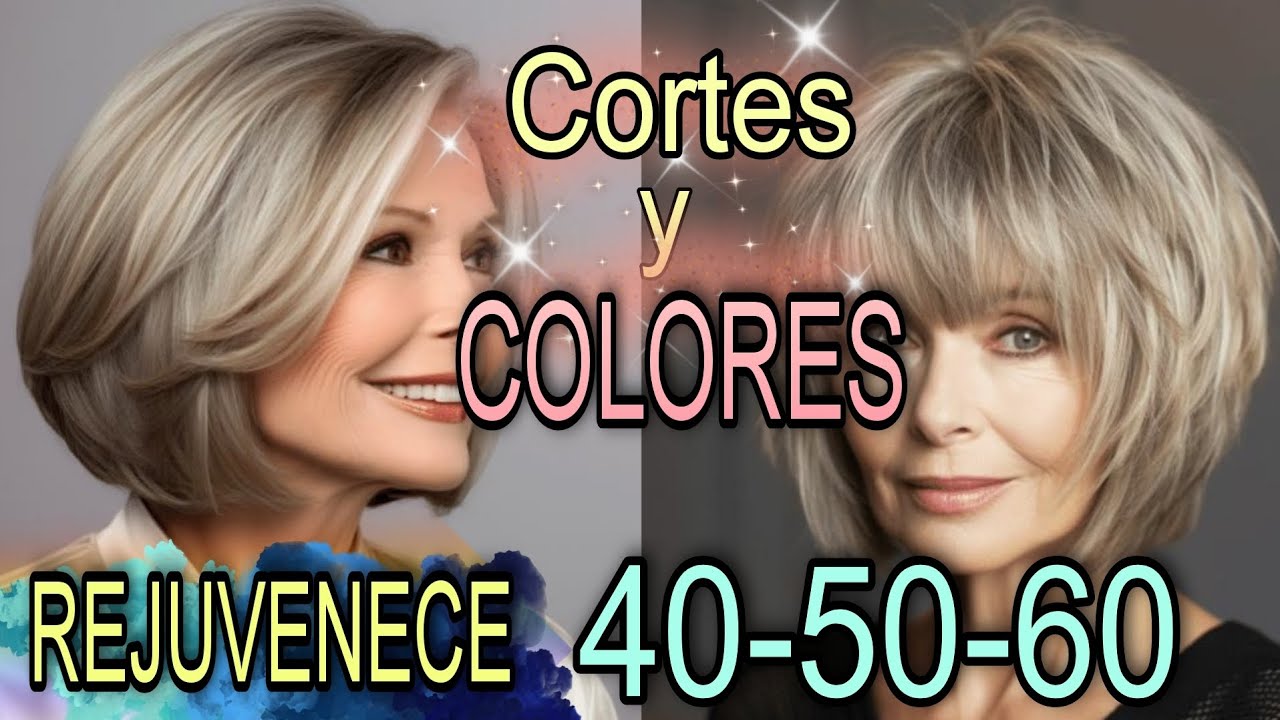 CORTES y COLORES de Cabello que QUITAN a&ntilde;os y REJUVENECEN al Instante Despu&eacute;s de los 40,50 y 60 a&ntilde;os
