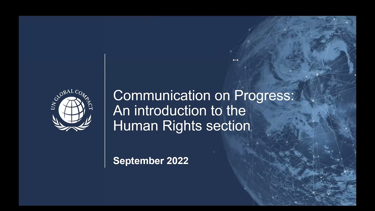 Communication on Progress: An introduction to the Human Rights section
