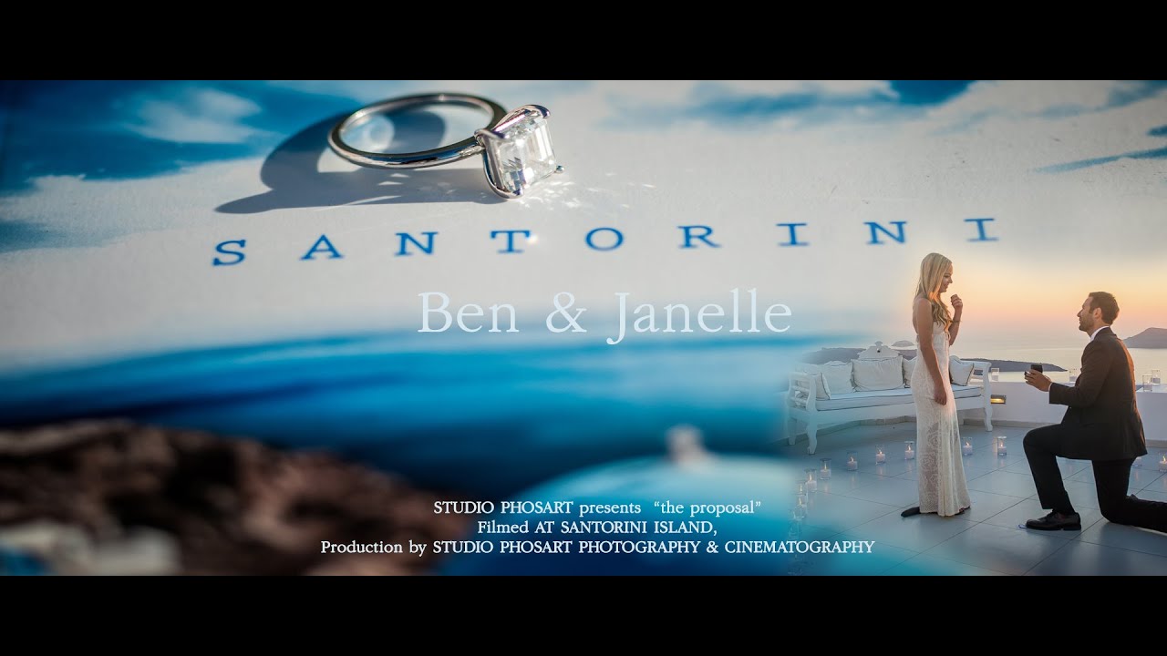 Wedding Proposal in Santorini Greece | Janelle & Ben | by Phosart