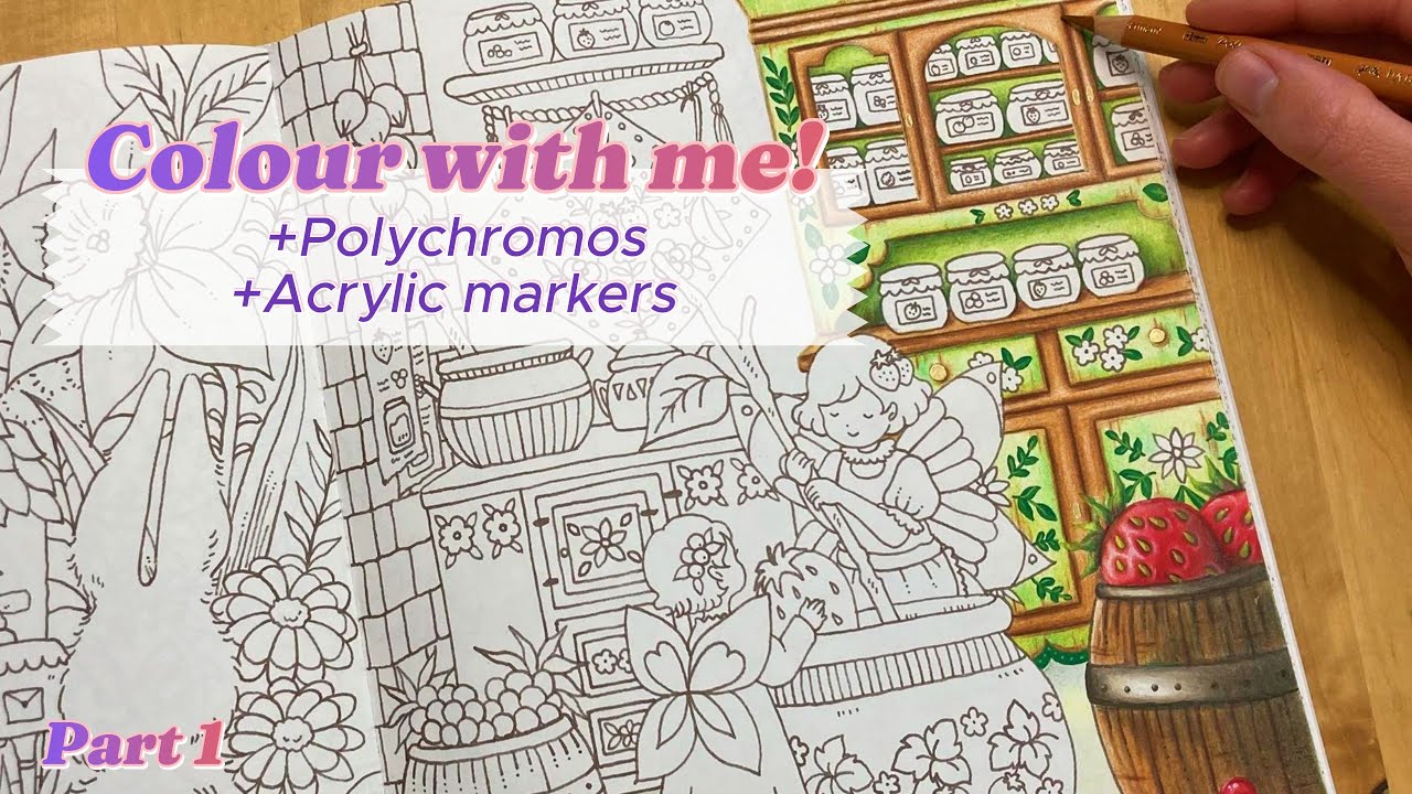 Tutorial | How I color with colored pencils and acrylic markers | Polychromos | Eriy | Lauramia | 1