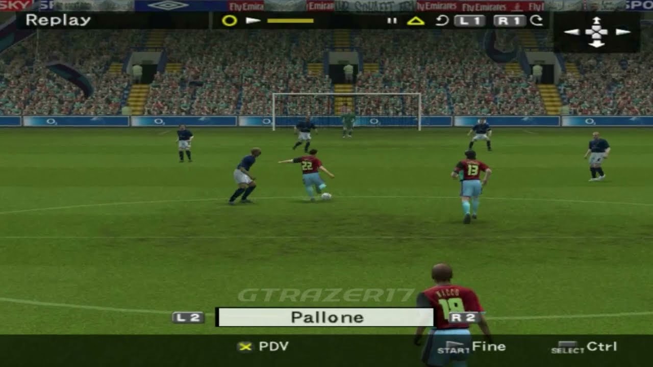 CROSSBAR CHALLENGE CON GOL DA CENTROCAMPO SU PES 2008 (PSP) [Replay + Gameplay] 