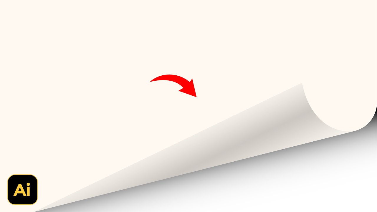 Paper Sheet With Curled Corner, Background Design - Adobe Illustrator Tutorials