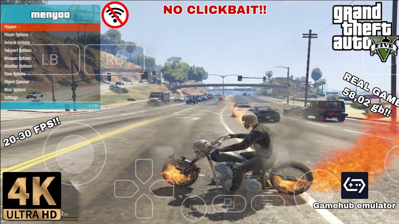 GTA 5 GAMEHUB EMULATOR V4.0.0 WITH MOD MENYO ANDROID FULL OFFLINE | POCO F6 | SNAPDRAGON 8S GEN 3