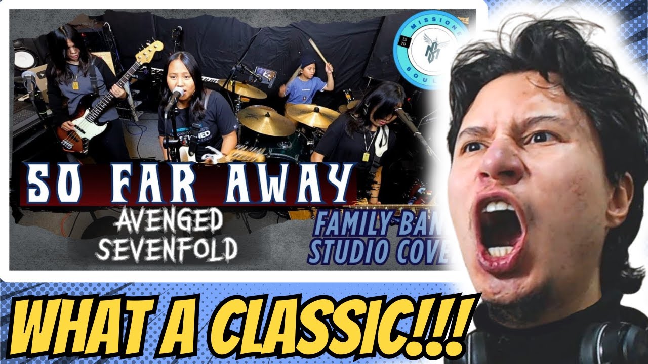 ARTIST REACTION | SO FAR AWAY by Avenged Sevenfold | Missioned Souls | Family band studio cover