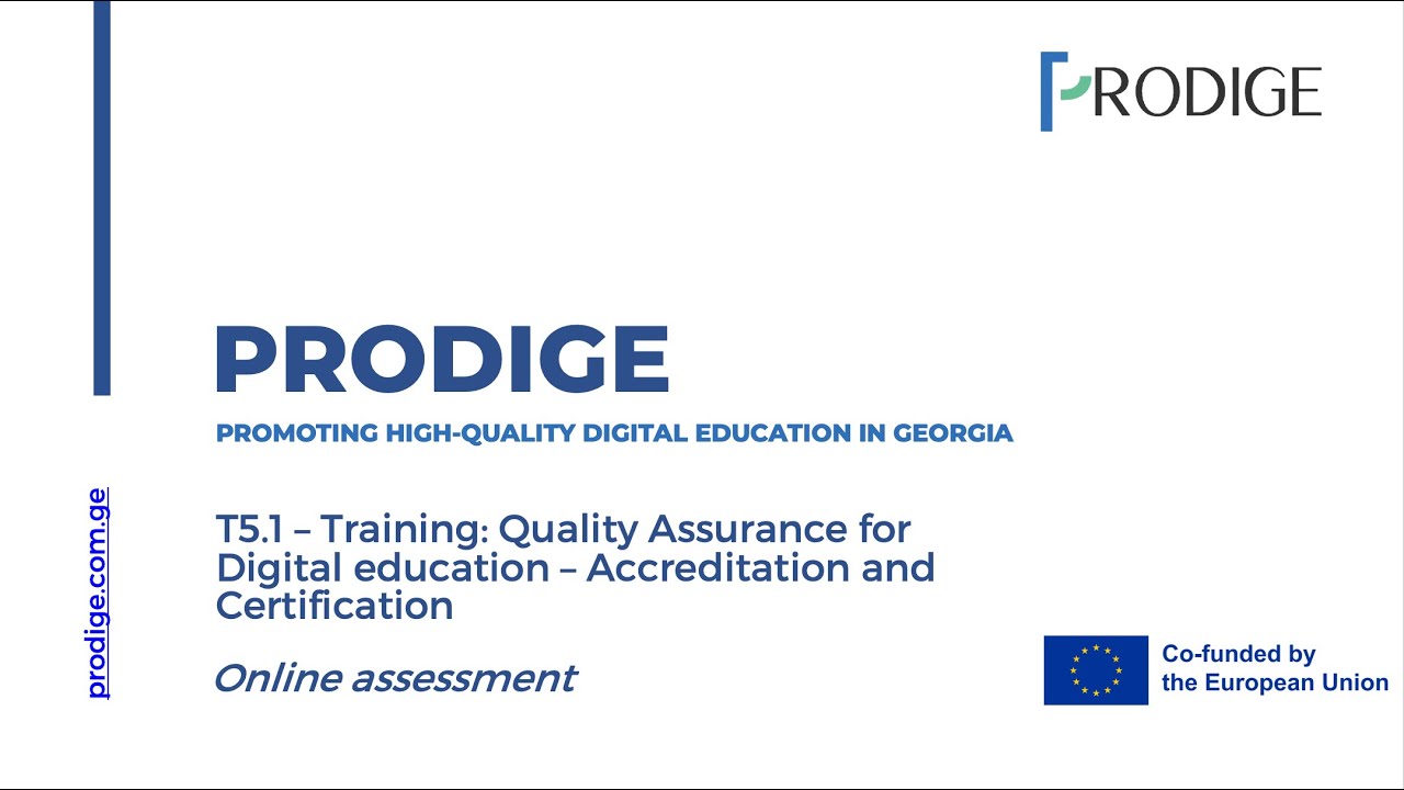 PRODIGE - T5.2 - Online assessment