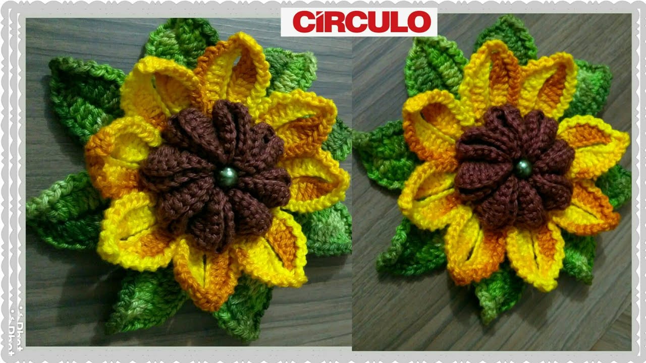 Flor Charlotte em crochê com Maria José.