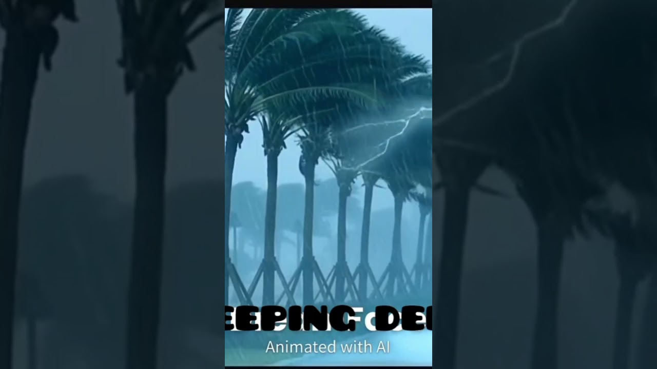 Heavy rainfall, rain sounds for sleeping, thunderstorms lightning