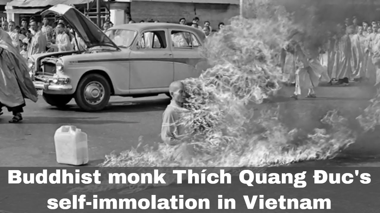11th June 1963: Vietnamese Buddhist monk Th&iacute;ch Quảng Đức burns himself to death