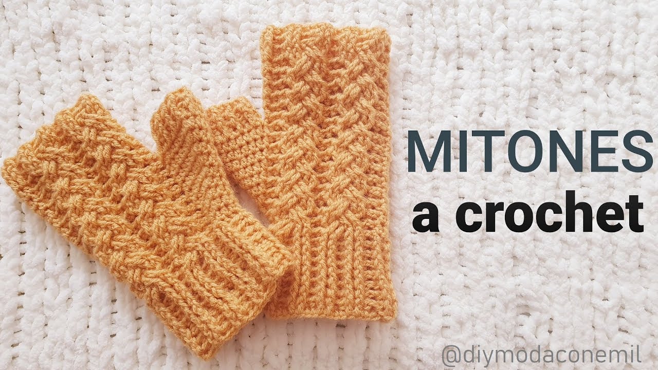 Manoplas trenzadas tejidas a crochet paso a paso