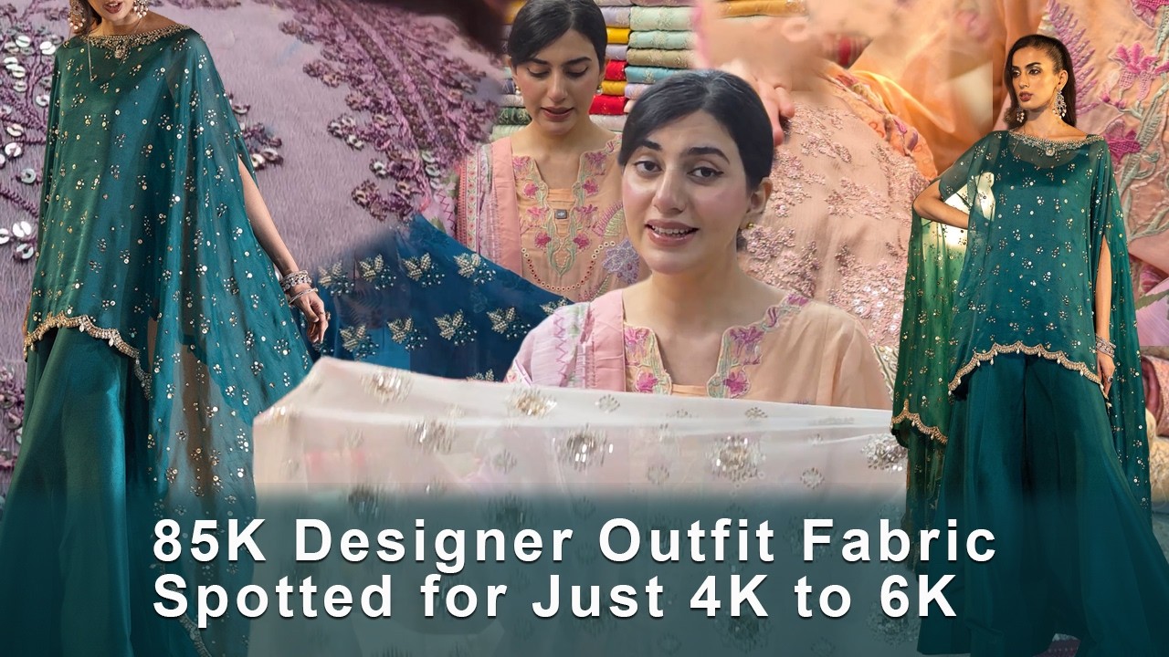 Designer Outfit Fabric Found for 4K to 6K | Embroidered Chiffon | China Patti | Silk | Pearl Work