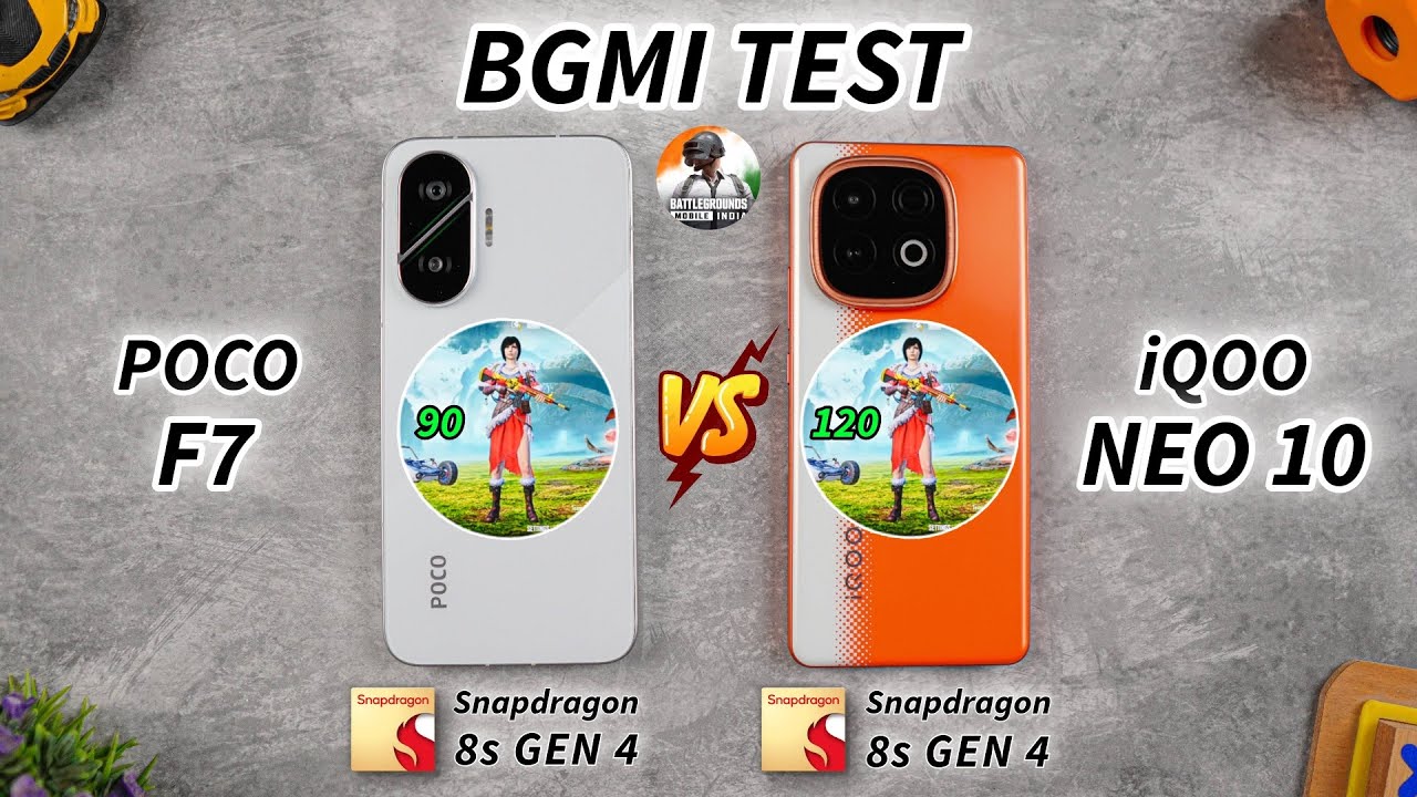 Poco F7 vs iQOO Neo 10 BGMI Test, Heating & Battery Test | Shocking Results 😱