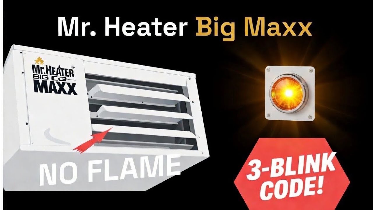 Mr. Heater Big Maxx 80,000 BTU Troubleshooting & Fix (No Flame, 3-Blink Code)