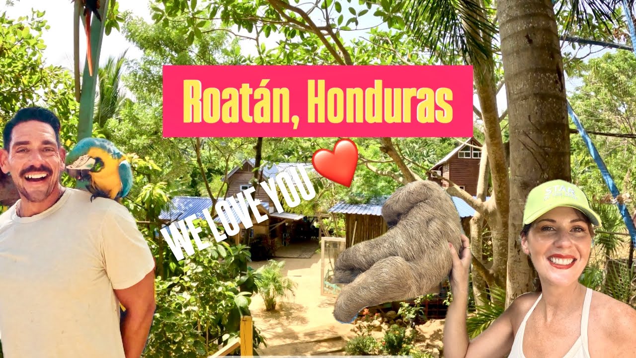 🐒Our EXCURSION in Honduras! 🦥 Monkeys, Sloths, & a Glass Bottom Boat 🐟🐠 