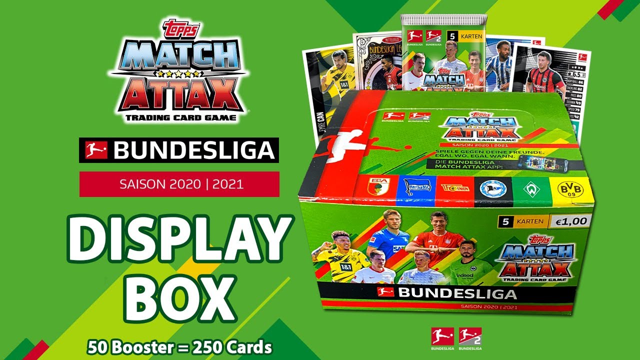 TOPPS Bundesliga Match Attax 2020/21 - 50 Booster DISPLAY BOX (250 Cards)