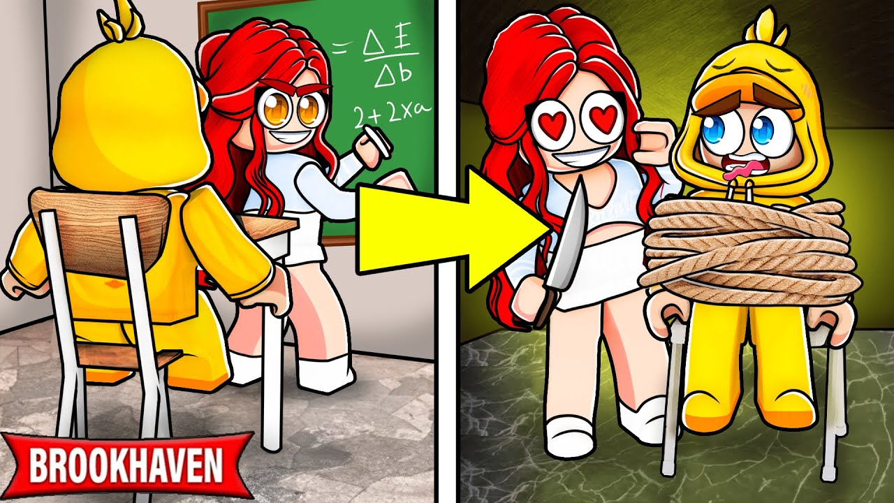 CREEPY LERAAR Is VERLIEFD Op MIJ! (Roblox Brookhaven)