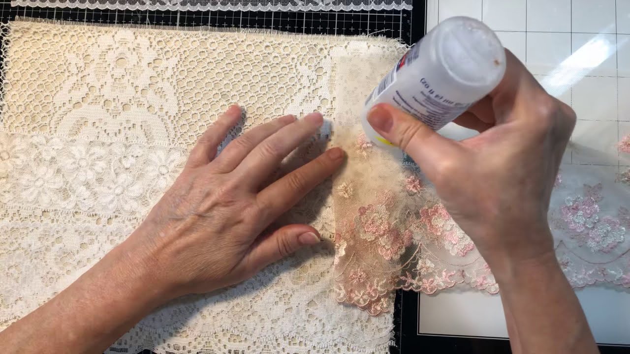 Layered fabric and lace journal cover #howto  #lacejunkjournal