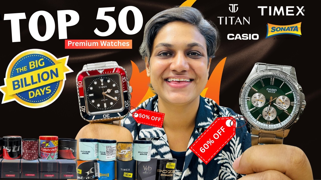 🔥50 лучших мужских часов на распродаже Flipkart Big Billion Day 2025⌚Скидки до 70% на Titan, Sona...