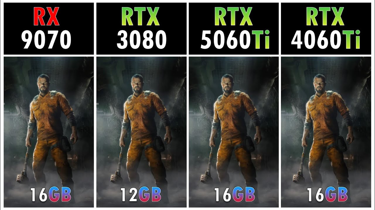 RX 9070 vs RTX 3080 vs RTX 5060 Ti vs RTX 4060 Ti - Performance in 20 Games