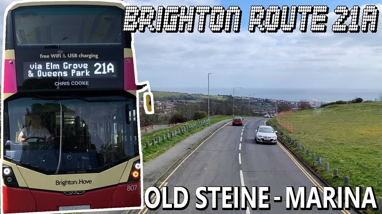 Brighton Bus Route 21A: Old Steine - Hanover - Whitehawk - Marina