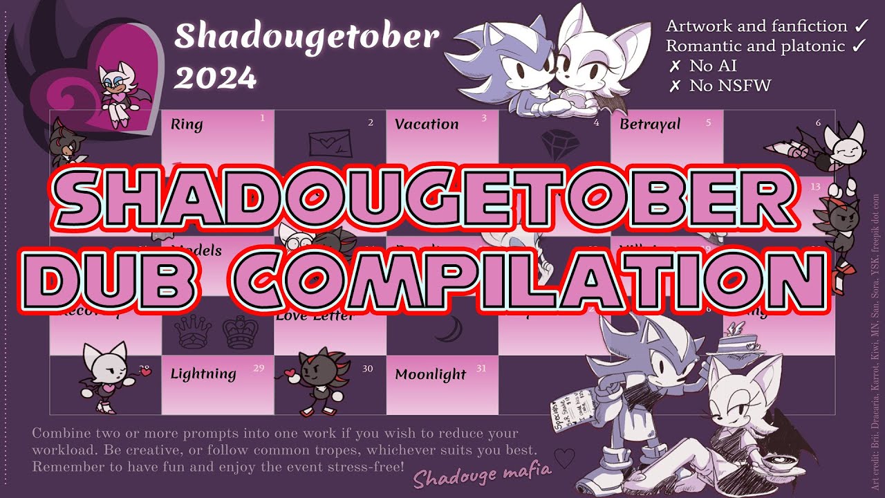 SHADOWxROUGE SHIP - SHADOUGETOBER 2024 COMPILATION [SHADOUGE] [COMIC DUB]