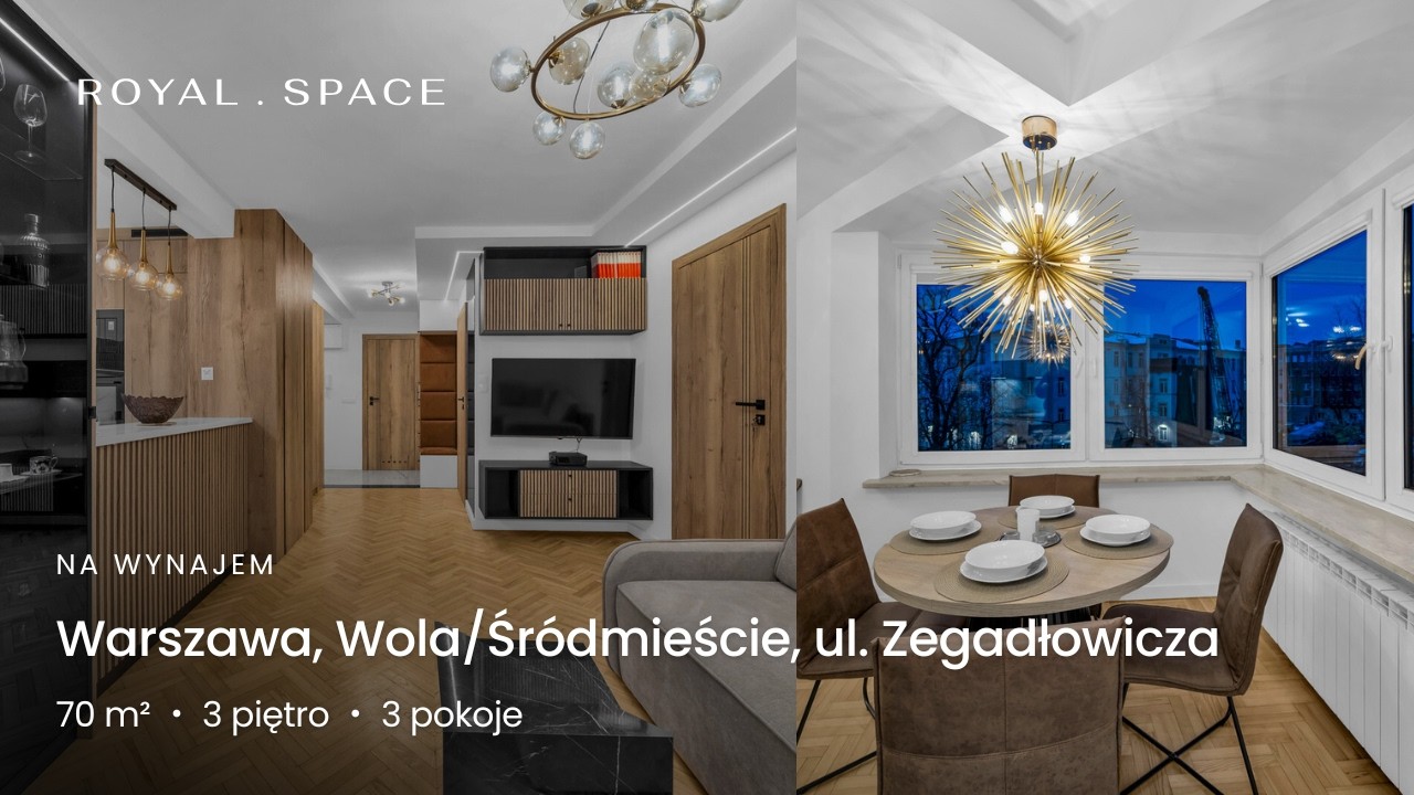 NA WYNAJEM | Designerskie mieszkanie przy Rondzie Daszyńskiego! | 70 m² | 3 pokoje